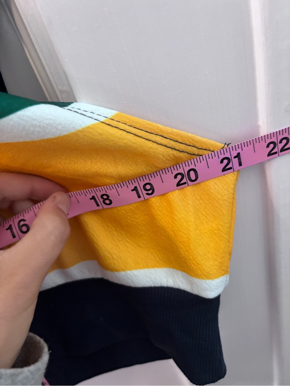 SHEIN Navy, Green & Yellow Tiered Skater Skirt - Picture 12 of 13